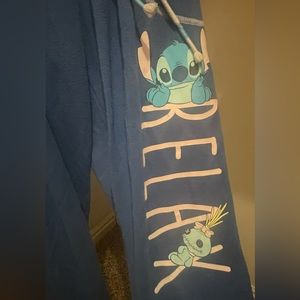 DISNEY STITCH PAJAMA PANTS Brand: Disney, size: M (8-10), color: dark blue